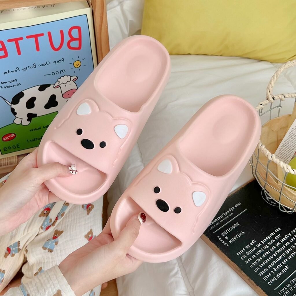 Pink Bear Slide Slippers