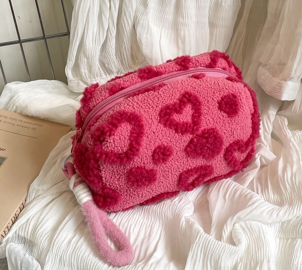 Pink Heart Zip Pouch
